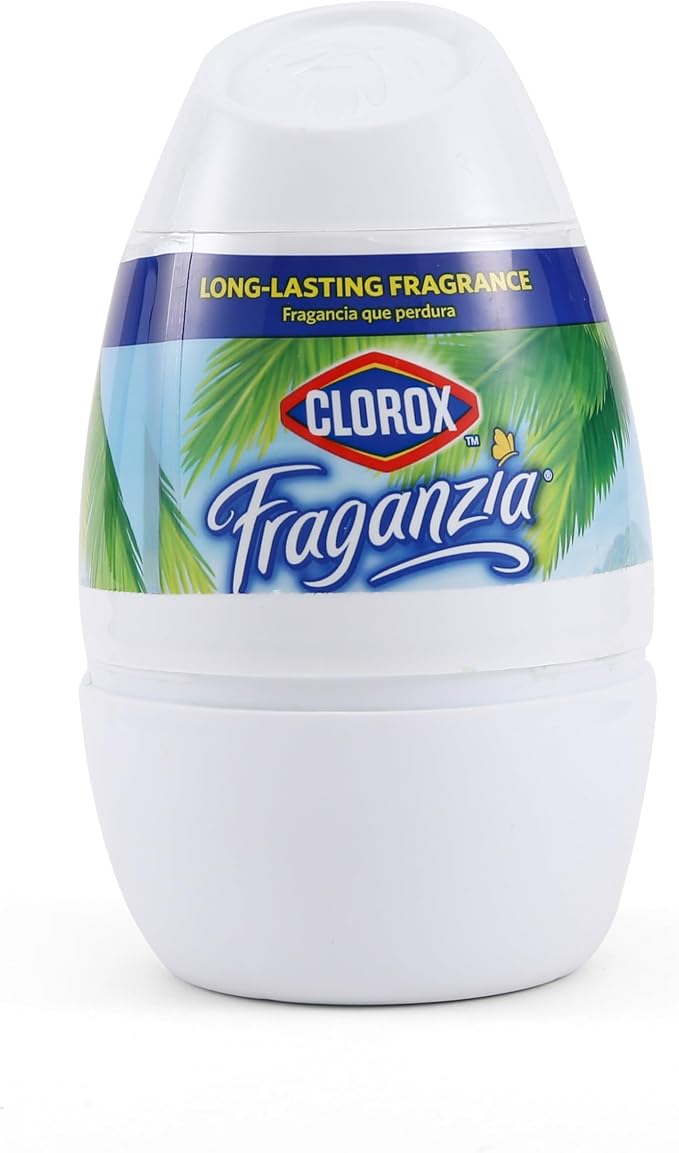Clorox Fraganzia No-Plug Gel Air Freshener Cone, Island Orchid Scent, 6 Oz | Gel cone, no-plug battery-free, small rooms closets kitchens and bathrooms