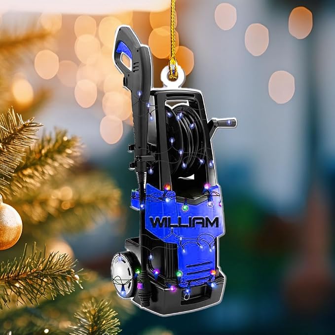 Personalized Cleaning Tools Ornament, Custom Housekeeping Christmas Tree Decoration, Holiday Keepsake Gift for Cleaners, Janitors, Pressure Washers, Housekeepers, Maids and Cleaning Lovers (CT4)