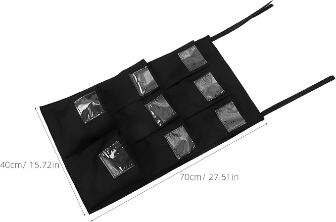 Cleaning Cart Bag with Independent Compartments for Janitorial Use | Portable Foldable Design, Wear and Tear Resistant Construction, Highdensity Trash Collecting Bag Material for Shopping Cart