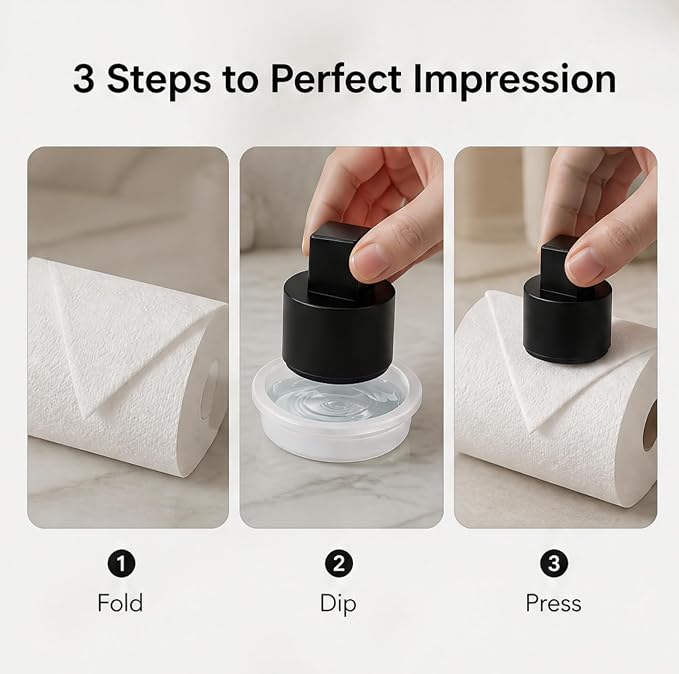Toilet Paper Stamp Seal Press, Dog Paw Embosser with Water Reservoir | Dog Paw stamp, 1.18 in toilet tissue embosser for pet-friendly stays, staging, housekeeping