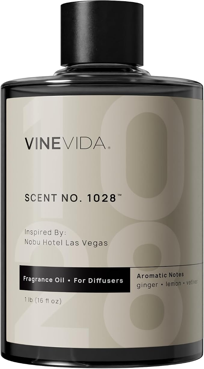 VINEVIDA Scent NO. 1028 Fragrance Oil for Cold Air Diffusers - 16oz (1lb) - Inspired by Nobu Hotel Las Vegas - Hotel Scents for Home - Diffuser Oil