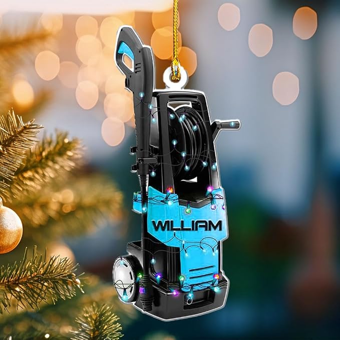 Personalized Cleaning Tools Ornament, Custom Housekeeping Christmas Tree Decoration, Holiday Keepsake Gift for Cleaners, Janitors, Pressure Washers, Housekeepers, Maids and Cleaning Lovers (CT4)