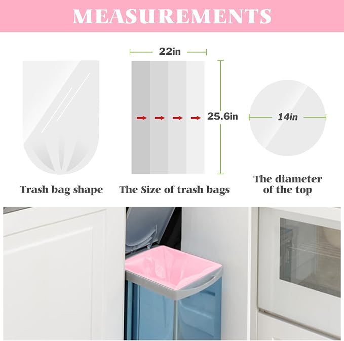 Teivio Medium Colorful Trash Bags 8 Gallon 80 Count Kitchen Garbage Bags | Fit 25-30 Liters,6,7,8,9Gal,Multicolor Small Plastic Waste Basket Bins Can Liners for Home Bathroom Office Car,Unscented