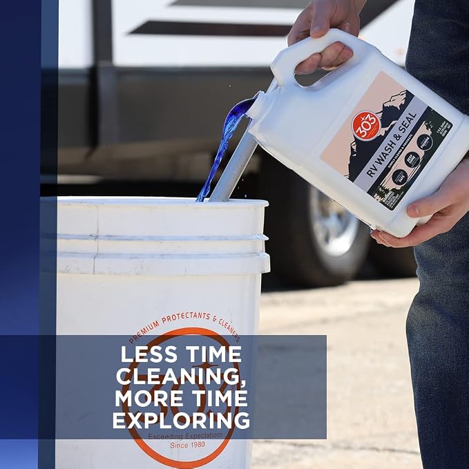 303 RV Wash & Seal, 1 Gallon | pH-neutral wash that cleans, shines, and leaves a streak-free finish on RVs and campers.