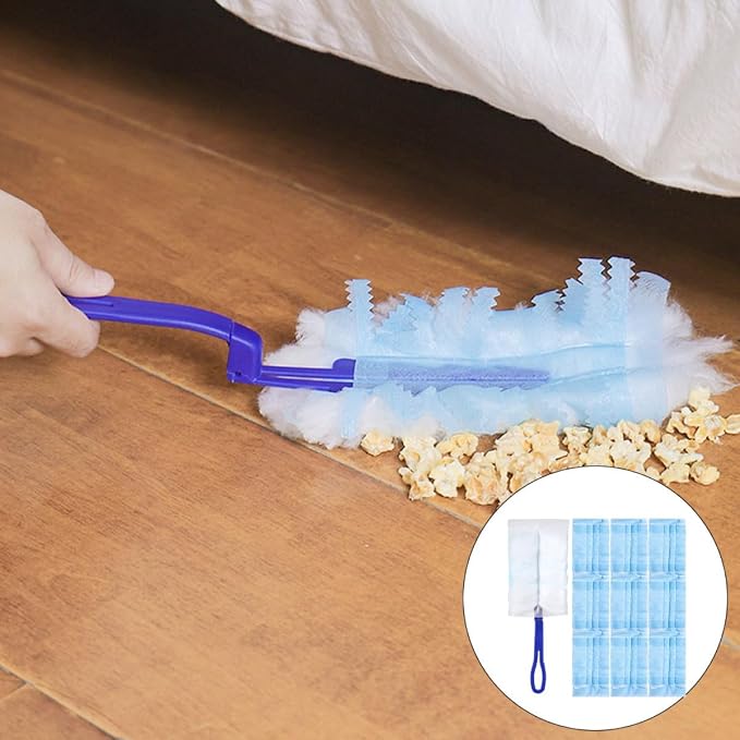 ERINGOGO Electrostatic Duster Set 11Pcs with Replacement Cloths and Handle for Home Cleaning, Washable Fiber Dusting Tool for Housekeeping and Window Cleaning