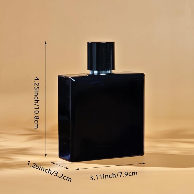 100ml/3.4Oz Glass Spray Perfume Bottle Empty Cologne Atomizer | Refillable Perfume Spray Bottle Container with 3 Kinds of Dispenser