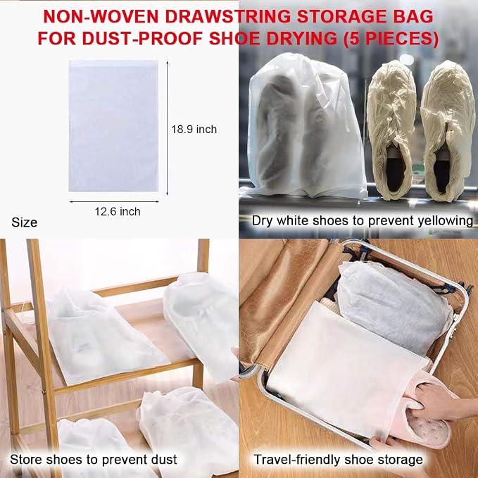 Shoe Washing Machine Bag,Blue and white stripes Mesh Shoe Washing Bag for Washing Machine - Large Size Fits various Shoes, Chenille Fabric Protection, Zipper Laundry Bag for Sneakers (2 Pcs) (Grey)