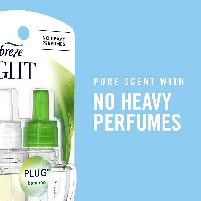 Febreze Light Plug Bamboo Starter Kit with Fade Defy Technology Pack of 2