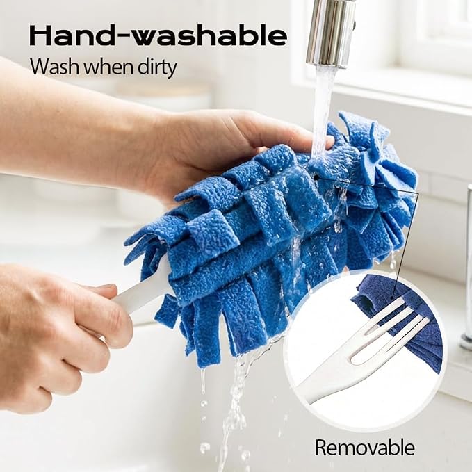 Reusable Duster Refills, 2026 Update Fleece Duster Refill Reusable Dusters for Cleaning, Washable Electrostatic Duster Refills Cleaning Pads Tools for Home, Blinds, Car, Furniture (10)