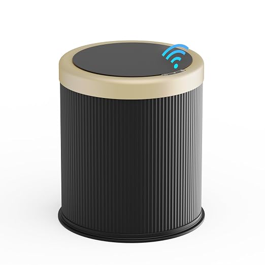 stonespace Bathroom Trash Can Automatic Touchless, 3.7 Gallon, Black | Motion Sensor Trash Can for Toilet, Office, Bedroom, Dog Proof, Waterproof