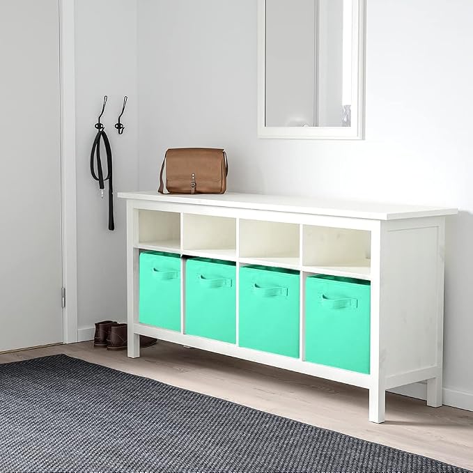ShellKingdom Storage Bins, Foldable Fabric Storage Cubes And Cloth Storage | Storage Organizer For Closet And Toys, 10.5x10.5x11 INCH, 2 Pack (Mint Green)
