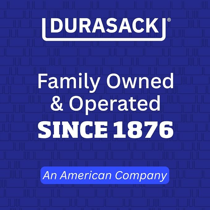 DURASACK Heavy Duty Home and Yard Bags 48-Gallon Reusable Self-Standing Lawn and Leaf Bags Garbage Can with Reinforced Handles, Gingham Blue, 3 Pack
