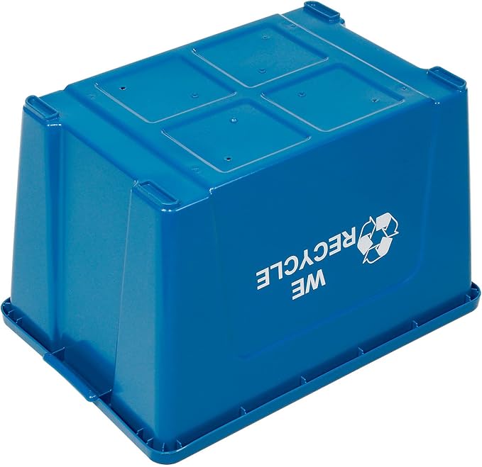 Global Industrial Recycling Bin, Blue, Plastic, 18 Gallon