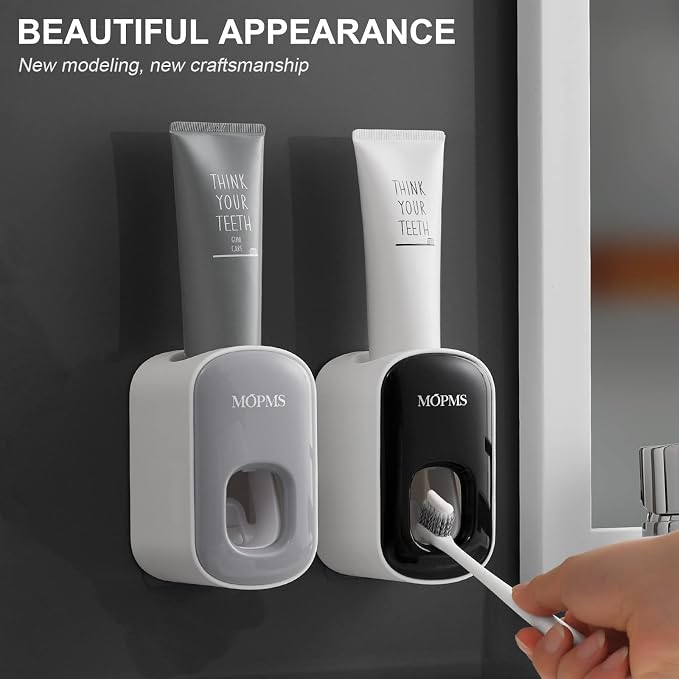 MOPMS Automatic Toothpaste Dispenser Wall Mounted for Kids and Adult 1Pcs | Automatic Toothpaste Squeezer Holder for Bathrooms