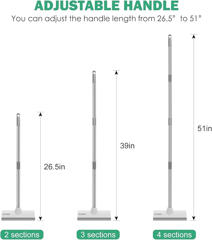 SetSail Floor Scrub Brush with 51-Inch Long Adjustable Handle 2 in 1 Scrape Brush Stiff Bristle Floor Scrubber for Cleaning Shower Bathroom Garage Kitchen Wall Deck Tub Tile | 2 in 1 Scrape Brush Stiff Bristle Floor Scrubber for Cleaning Shower Bathroo...