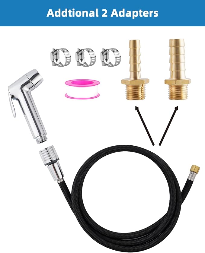 2 Modes Kitchen Sink Side Sprayer with Water Flow Restrictor, Chrome | NSF/ANSI/CAN 372 Certified, Compatible with Moen Faucet Sprayer Replacement, Kitchen Faucet Sprayer Attachment with Hose