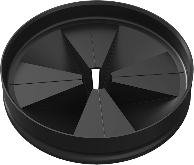 3 3/8" Garbage Disposal Splash Guard Replacement for InSinkErator Evolution | QCB-AM rubber Drain Insert, Sink Baffle, Garbage Disposer Accessories, Upgraded Removable Quiet Collar Drain Plugs, Black