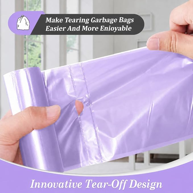 Teivio Small Colorful Clear Trash Bags 1.5 Gallon 168 Count Garbage Bags | Fit 4-5 Liters,1,1.3,1.5Gal,Multicolor Mini Plastic Waste Basket Bins Can Liners for Home Bathroom Office Car dog poop bags