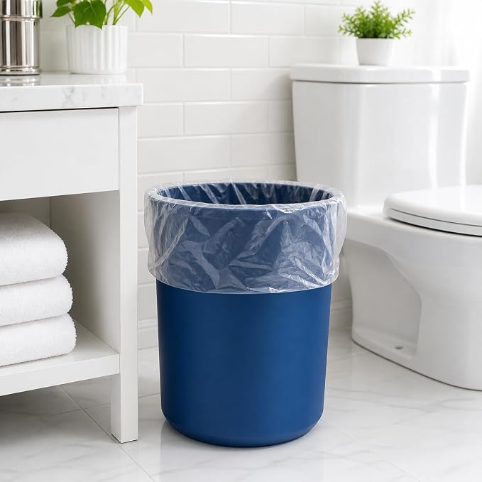Small Trash Bags 3 Gallon Garbage Bags (440 Count) Bathroom Clear Plastic Wastebasket Can Liners Fits 2 Gallon 4 Gallon for Home and Office Bins (440 Bags)