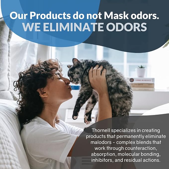 Thornell Cat Odor-off: Cat Spray Odor Eliminator - Pet Odor Eliminator for Home - Pet Urine Odor Eliminator Spray, 22oz