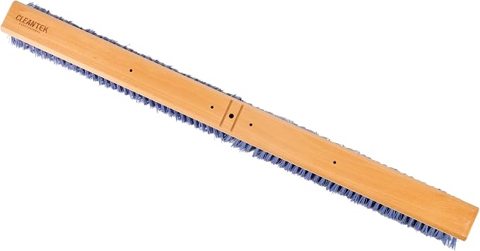 Restaurantware-BROOM HEAD ONLY: Clean Tek Professional 36-Inch Broom Head, 1 Heavy-Duty Push Cleaning Tool - Handle And Brace Sold Separately, Heavy Plastic Bristles, Wooden, Commercial Use