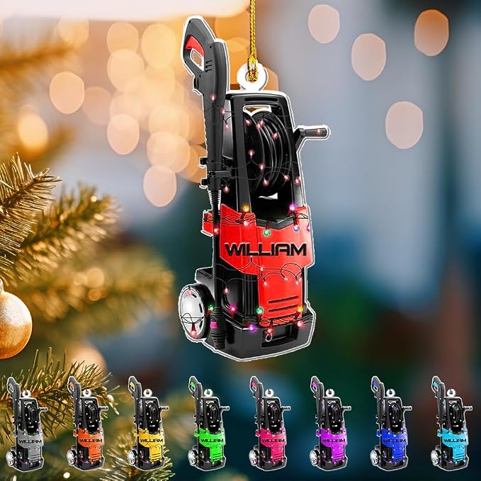 Personalized Cleaning Tools Ornament, Custom Housekeeping Christmas Tree Decoration, Holiday Keepsake Gift for Cleaners, Janitors, Pressure Washers, Housekeepers, Maids and Cleaning Lovers (CT4)