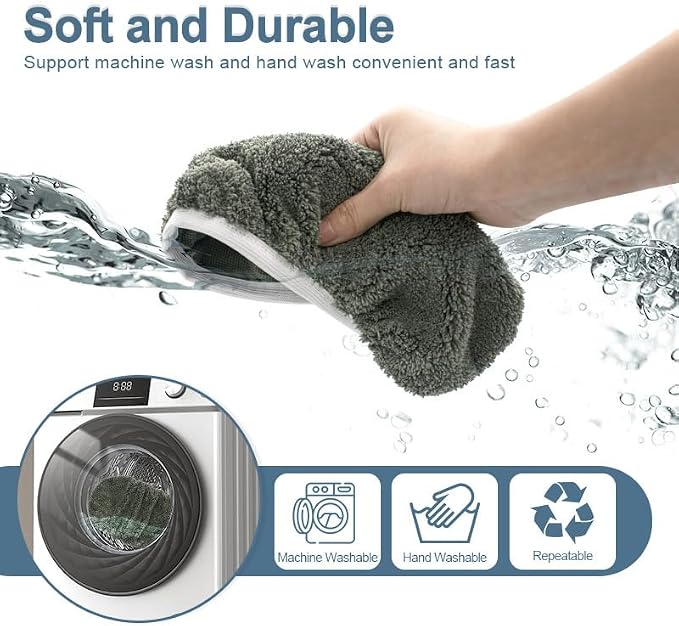 6pcs Reusable Microfiber Mop Pads for Swiffer Sweeper(Mop not Include) | Washable Refills Pads for Wet & Dry Sweeping Cloths Mop Head Replacement for Household Cleaning