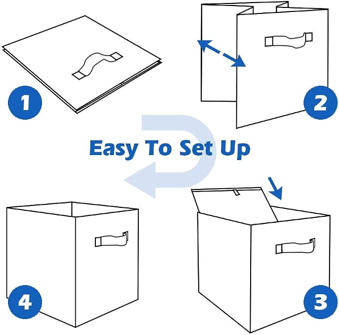 ShellKingdom Storage Bins, Foldable Fabric Storage Cubes And Cloth Storage | Storage Organizer For Closet And Toys, 10.5x10.5x11 INCH, 2 Pack (Lavender)