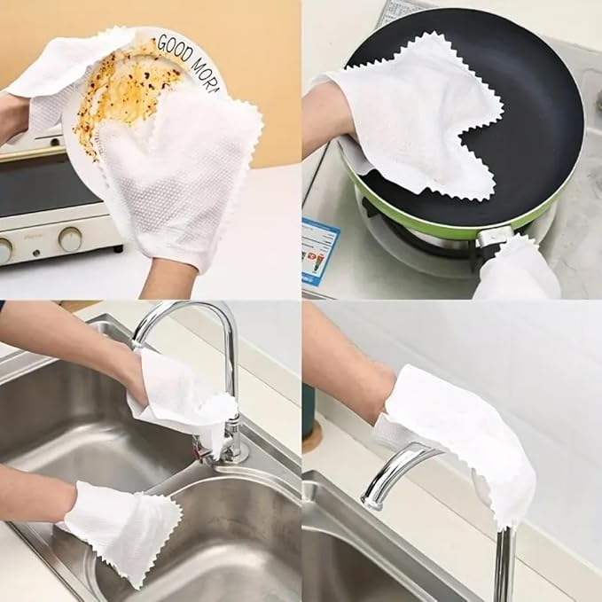 Spic & Span 32oz 3pk Advanced Cleaning Spray Citrus Scent Bundle Cleaning Gloves, Cleaning Brush, and Multipurpose Wire Miracle Cleaning Cloths (4 Items)