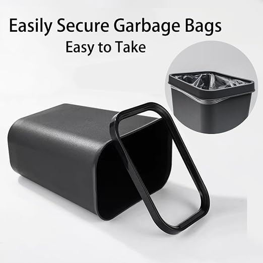 Black Small Trash Can 4Pack, 2Gallon/8 L Plastic Office Trash Can | Garbage Can Under Desk, Trash Cans for Bedroom, Office and Kitchen, Bathroom Trash Can Fits Narrow Space, Plastic Trash Can