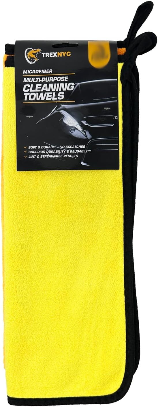 Microfiber Cleaning Cloth Set - Soft & Durable Cleaning Towels with Superior Durability & Reusability (2 Packs, Cleaning Towels, 3 Count)
