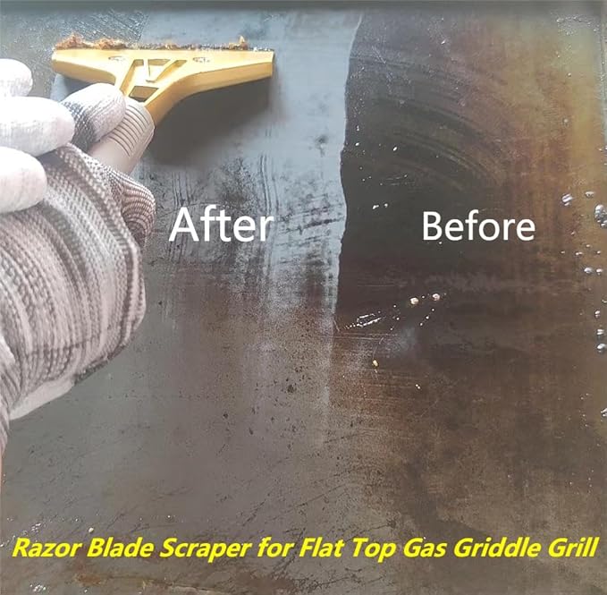 Razor Blade Scraper with 20 PCS Extra Blades and Gloves. | 4"Heavy-Duty Floor Scraper,Ideal for Cleaning Windows,Glass,Tiles,Wall,Labels,DIY Renovators,Professional Cleaners