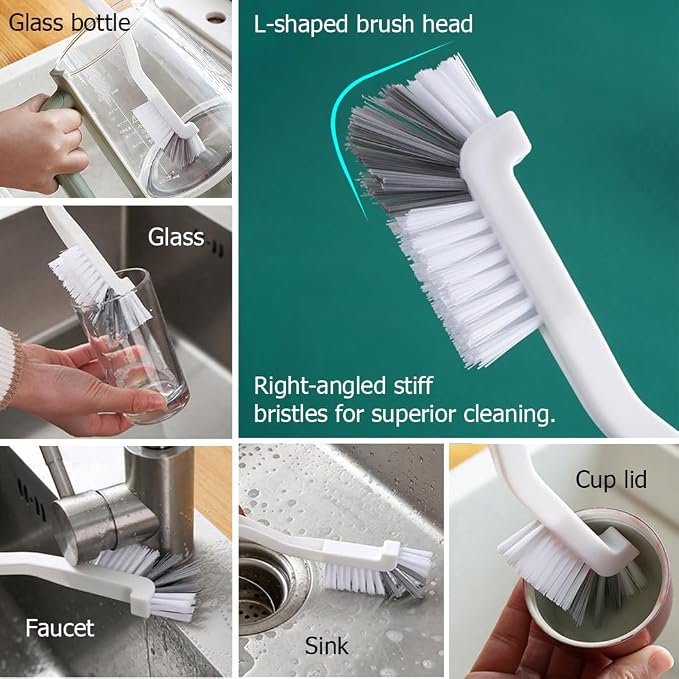 CRAFNEW 13Pcs Crevice Cleaning Brush, Household Detail Cleaner Tools | Hard bristle gap cleaning brushes, household cleaning supplies suitable for toilets, kitchens, bathrooms, cups and windows