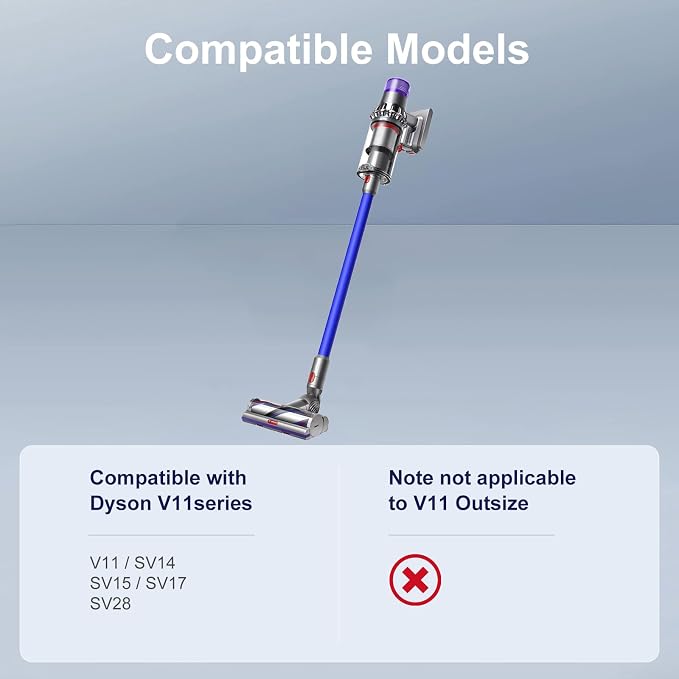 Nukisa Motorheads Compatible with Dyson Cordless Vacuum Parts & Attachments | Anti-Tangle Replacement Head for V11 V11, Includes Extra Filter, Ideal for Hardwood Floor, Pet Hair Upgraded Cleaning Kit