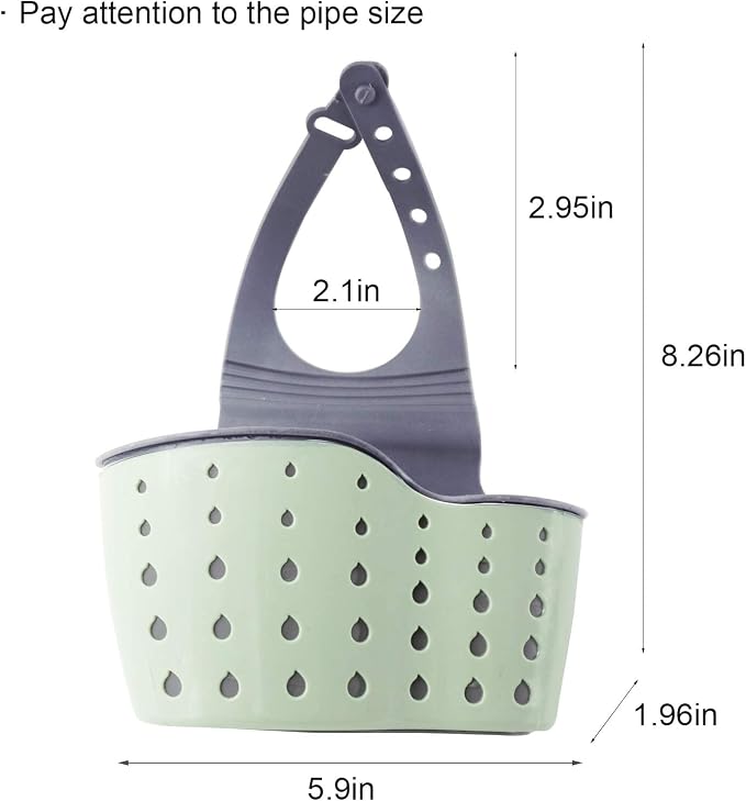 VANVENE Kitchen Sink Shelf Soap Sponge Drain Rack Holder Double Decker Hanging Basket Storage Suction Cup Kitchen Organizer Sink Accessories Wash Dropshipping-Blue,1Pcs