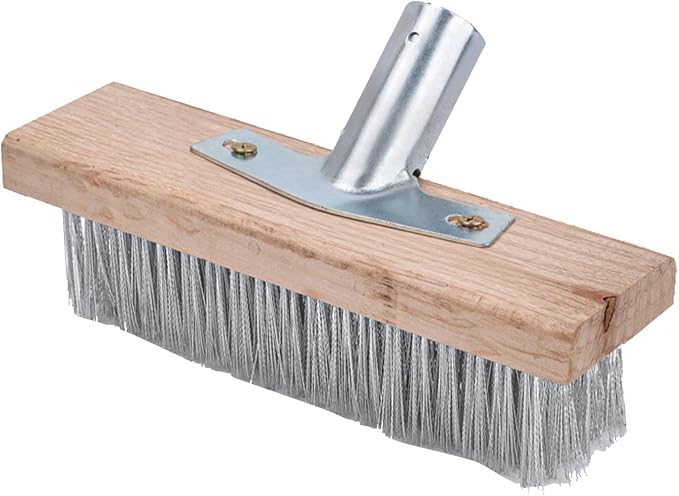 Aramox Stainless Steel Wire Deck Brush, Heavy Duty Steel Scrubber, 50cm Cleaning Tool for Decks and Garages