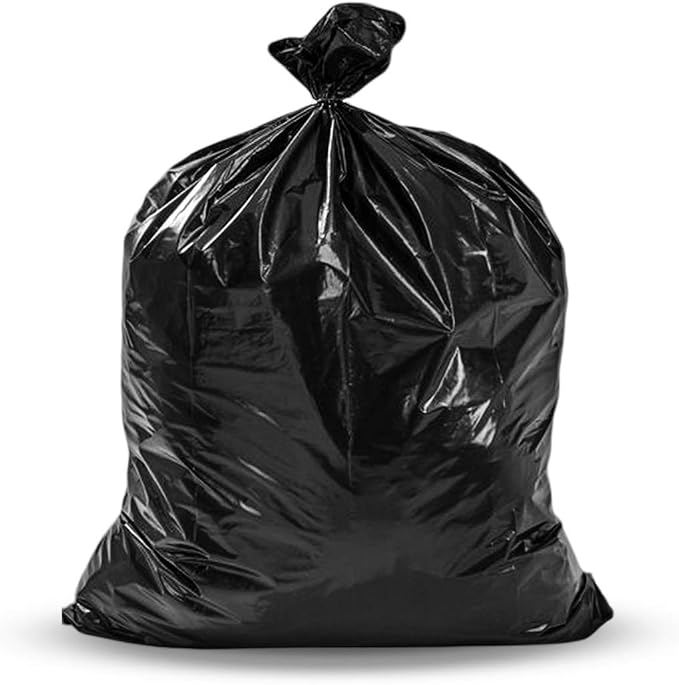 Veska 33 Gallon Trash Bags, (Huge 100 Bags w/Ties) Large Black Garbage Bags 30 Gallon, 32 Gallon, 35 Gallon Trash Can Liners