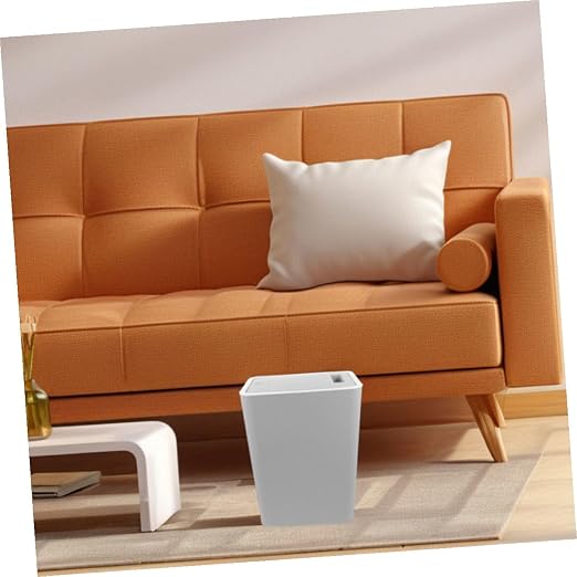 Slim Trash Can with Lid Portable Airtight Waste Bin for Bathroom and Kitchen Stylish Space-Saving Design for Compact Areas Elegant Decorative Garbage Can with Press Cover