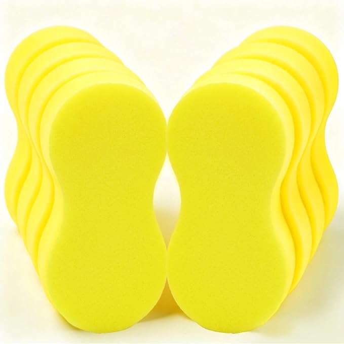 8-Pack Large Car Wash Sponge: Extra Thick Soft Foam Car Sponge for Washing | Big High-Density No Scratch Cleaning Sponge, Giant Bone Super Absorben Sponge for Auto Detailing, Vehicle Cleaning, Household