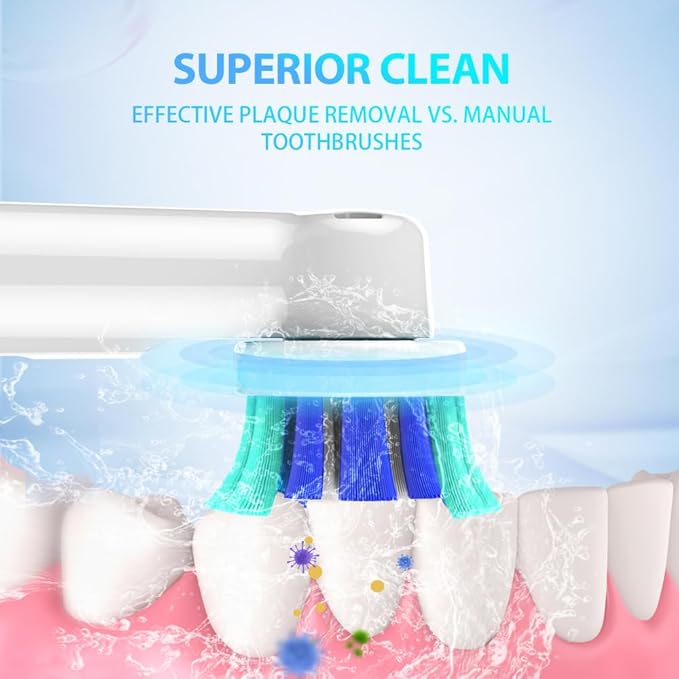 NEDIFON Replacement Toothbrush Heads Compatible with Oral-B Electric Toothbrush, 16 Pack Individually Sealed Electric Toothbrush Refills for Pro 1000/3000/5000/7000/8000/9600