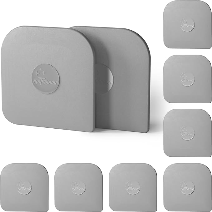 Pan Scraper, 10 Pcs Pot & Dish Scraper Plastic, Sturdy Scraper Kitchen Tool, Grey | Pot Scraper Non Scratch for Cast Iron, Pot and Pan Cleaning, Food Scraper for Dishes, Home & Apartment Essentials, Grey