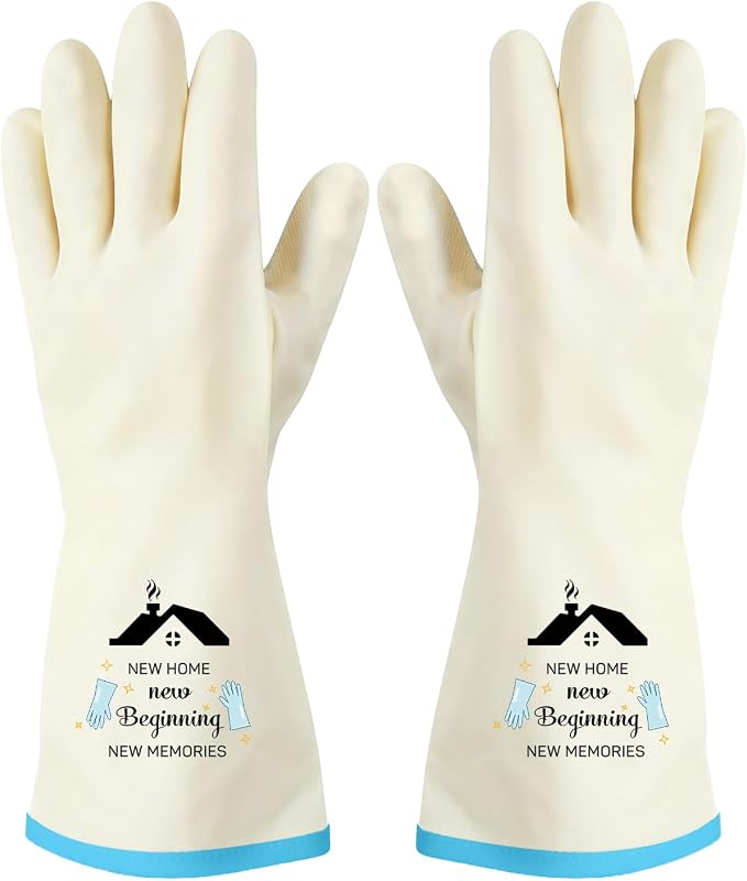 Rubber Cleaning Reusable Gloves, Practical House Warming Gifts | Dishwasher Reusable Gloves, Dishwashing Kitchen Household Essentials, Housewarming Xmas Cleaning Gifts for Cleaner Friends
