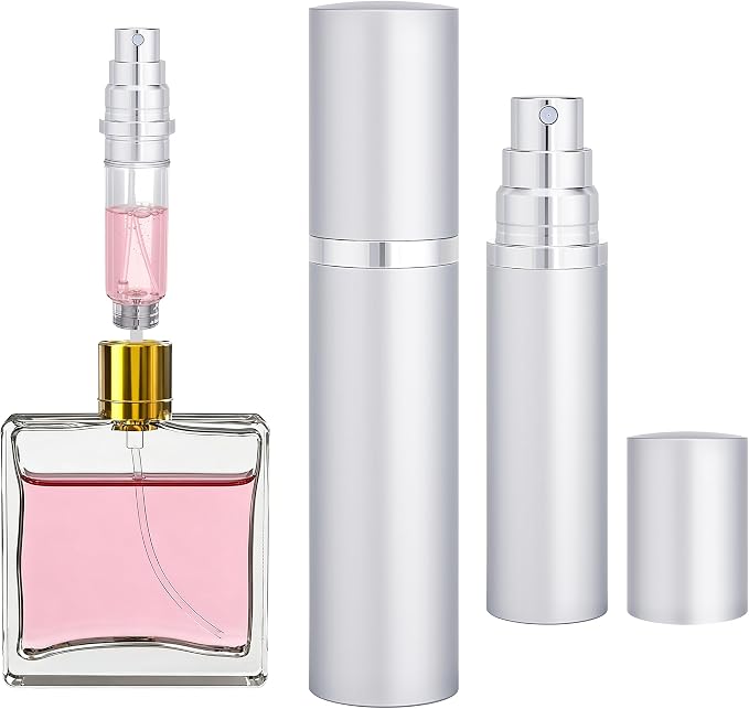 10ml Travel Perfume Atomizer Refillable Spray Bottle Atomiser (Silver) | Perfume Spray Bottle, Fragrances Atomizer, Perfume Travel Refillable Bottle,Perfume Dispenser,Perfume Refill Bottle