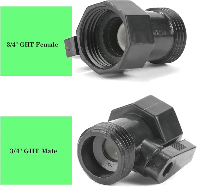 4 Pack 3/4" Garden Hose Shut Off Valve,1-Way Restricted-Flow Water Shut-Off, Fits 3/4 Inch Hose Connector | 1-Way Restricted-Flow Water Shut-Off, Fits 3/4 Inch Hose Connector