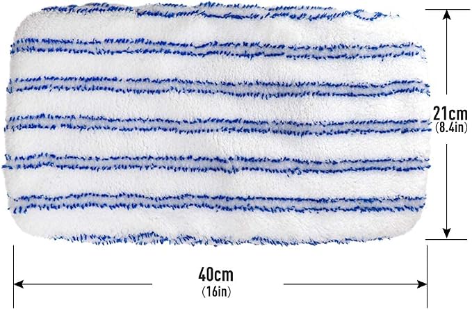 Masthome Microfiber Mop Refills 15x8 inches, 3 Pack, Washable & Reusable Microfiber Mop Pads for Wet and Dry Use, Large Surface Mop Replacement Pads for Flat Mop B076HM59FX, B07RQXR7PN