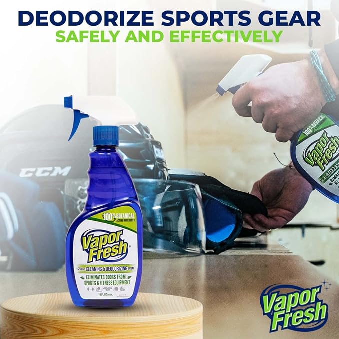 Vapor Fresh Sports Gear Cleaner and Deodorizer Spray, 16oz (12 Pack) | Sports odor eliminator, Boxing gloves, Sports pads, Helmets, Gym bags, Gym equipment, Powered by essential oils