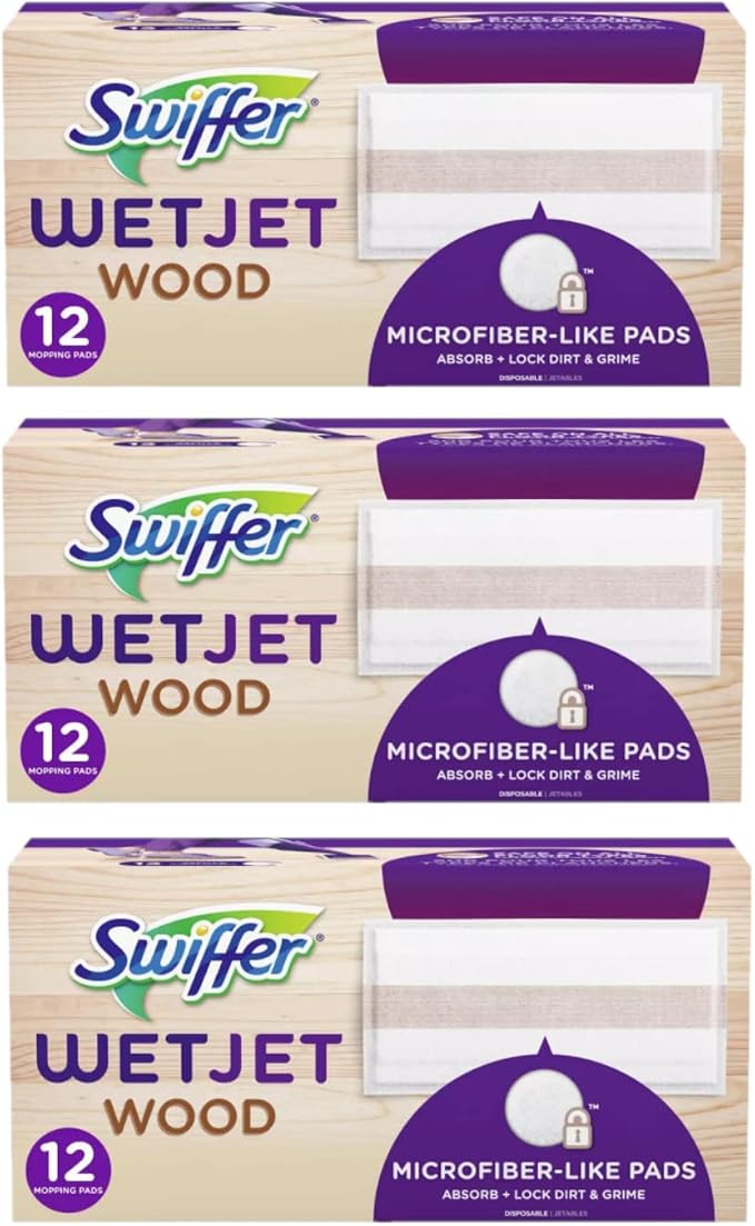 Swiffer WetJet Wood Mopping Pad Refill - 12ct (Pack of 3)