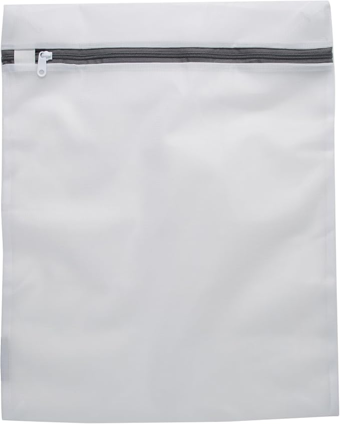 Laundry 360 Large Mesh Wash Bag | Laundry | Washing Machine | Zipper Closure | Prevents Pulling and Tearing | Clothes | Garments | Delicates | Socks | White