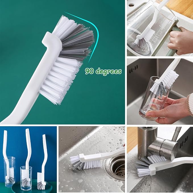 12Pcs Small Crevice Gap Cleaning Brushes, Groove Detail Brush Cleaner Tools | Ideal for door window tracks, grooves, corners, bathroom, kitchen, faucets, sinks and keyboards deep crevice cleaning