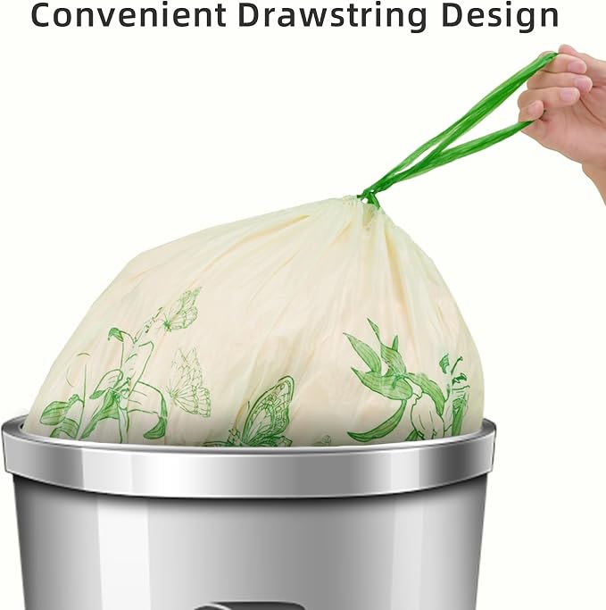 13 Gallon Drawstring Tall Kitchen Trash Bags - 50 Counts | 13G Tall Garbage Bags for Kitchen, Trash Can Liners, Leakproof ,Odor Control, Resists Leaks, Punctures, Rips